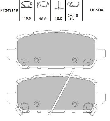 KBP2065 KAVO PARTS Комплект тормозных колодок, дисковый тормоз