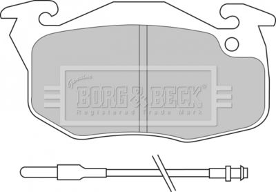 BBP1532 BORG & BECK Комплект тормозных колодок, дисковый тормоз