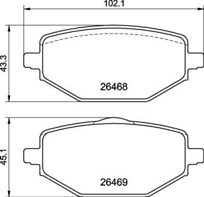 P68076 BREMBO Комплект тормозных колодок, дисковый тормоз