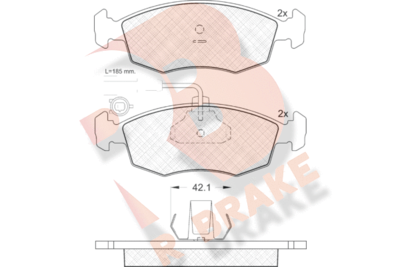 RB1518 R BRAKE Комплект тормозных колодок, дисковый тормоз