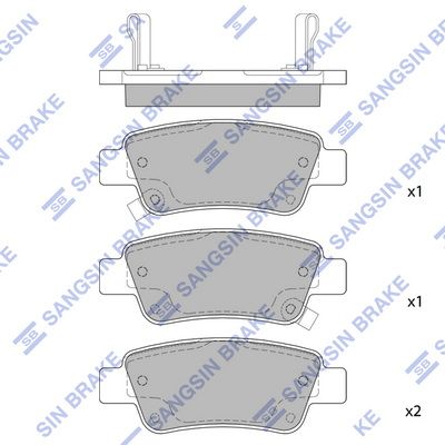 SP1568 Hi-Q Комплект тормозных колодок, дисковый тормоз