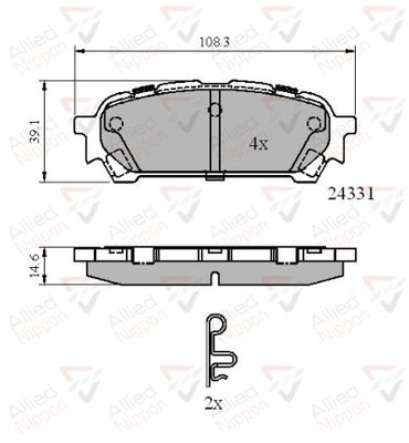 ADB31775 COMLINE Комплект тормозных колодок, дисковый тормоз