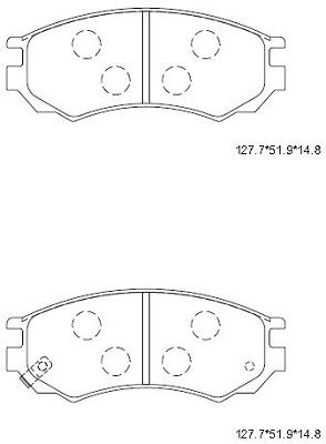 KD1768 ASIMCO Комплект тормозных колодок, дисковый тормоз