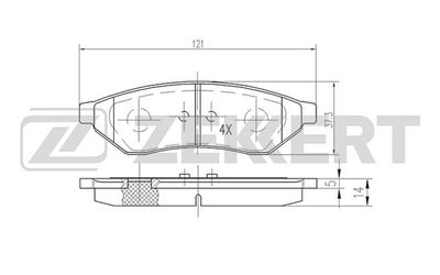 BS2461 ZEKKERT Комплект тормозных колодок, дисковый тормоз