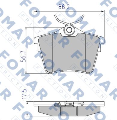 FO919581 FOMAR Friction Комплект тормозных колодок, дисковый тормоз