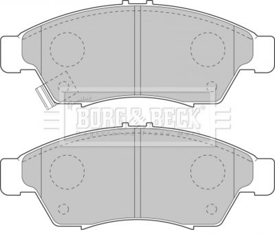 BBP1802 BORG & BECK Комплект тормозных колодок, дисковый тормоз