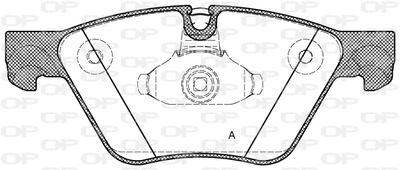 BPA105230 OPEN PARTS Комплект тормозных колодок, дисковый тормоз