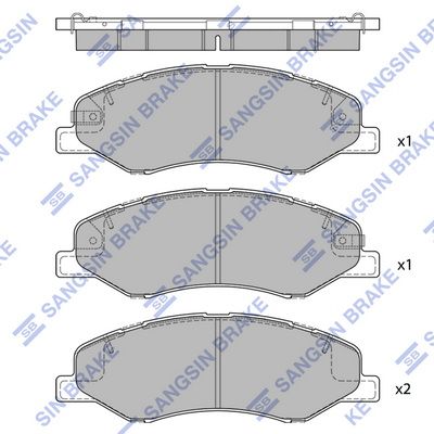 SP4271 Hi-Q Комплект тормозных колодок, дисковый тормоз