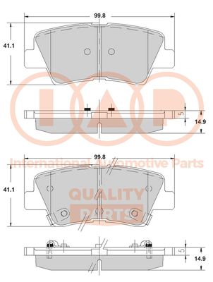 70407005 IAP QUALITY PARTS Комплект тормозных колодок, дисковый тормоз
