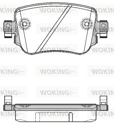P1449308 WOKING Комплект тормозных колодок, дисковый тормоз