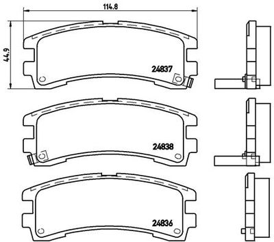 P56017 BREMBO Комплект тормозных колодок, дисковый тормоз