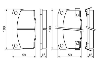 0986494455 BOSCH Комплект тормозных колодок, дисковый тормоз