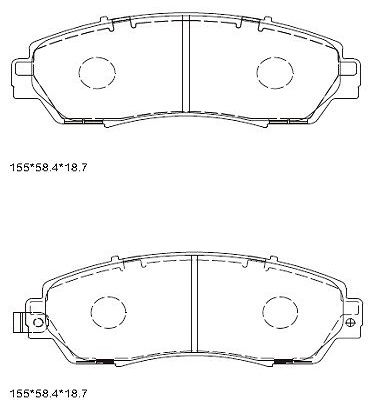 KD1508 ASIMCO Комплект тормозных колодок, дисковый тормоз