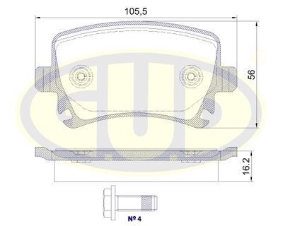 GBP880102 G.U.D. Комплект тормозных колодок, дисковый тормоз