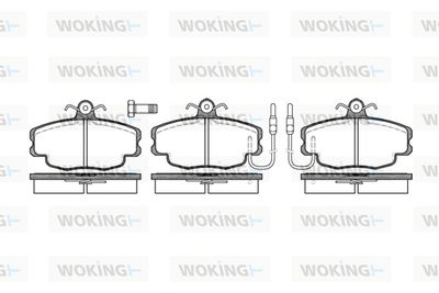 P041302 WOKING Комплект тормозных колодок, дисковый тормоз