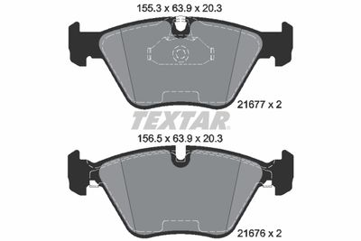 2167781 TEXTAR Комплект тормозных колодок, дисковый тормоз