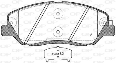 BPA122602 OPEN PARTS Комплект тормозных колодок, дисковый тормоз