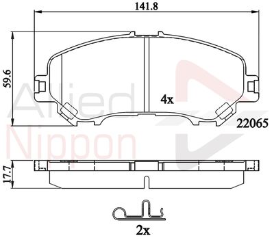 ADB32278 COMLINE Комплект тормозных колодок, дисковый тормоз