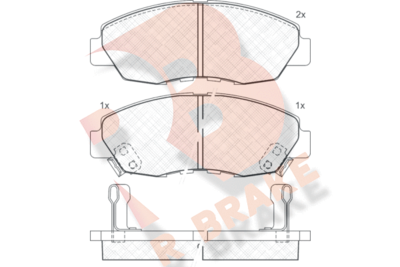 RB0797 R BRAKE Комплект тормозных колодок, дисковый тормоз