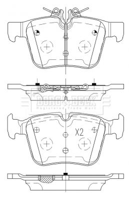 BBP2510 BORG & BECK Комплект тормозных колодок, дисковый тормоз