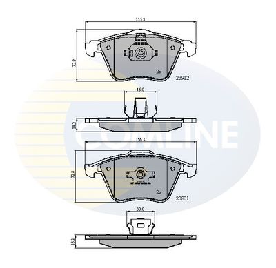 CBP01607 COMLINE Комплект тормозных колодок, дисковый тормоз