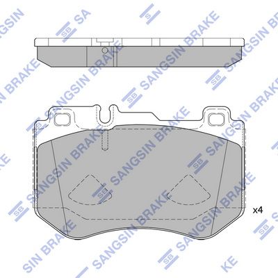 SP4192 Hi-Q Комплект тормозных колодок, дисковый тормоз