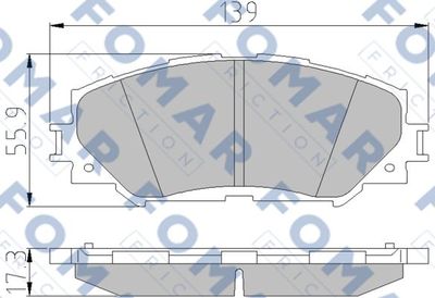FO932781 FOMAR Friction Комплект тормозных колодок, дисковый тормоз