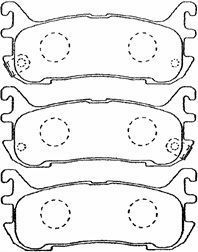 E2N030 AISIN Комплект тормозных колодок, дисковый тормоз