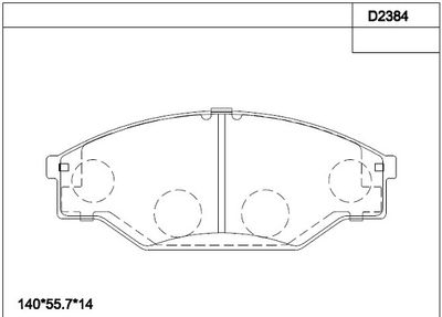 KD2384 ASIMCO Комплект тормозных колодок, дисковый тормоз