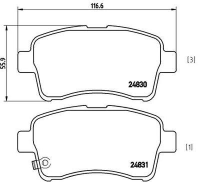P79021 BREMBO Комплект тормозных колодок, дисковый тормоз