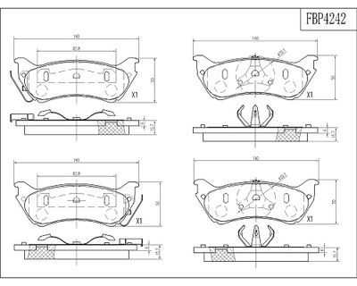 FBP4242 FI.BA Комплект тормозных колодок, дисковый тормоз