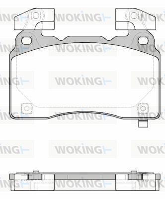 P1538324 WOKING Комплект тормозных колодок, дисковый тормоз