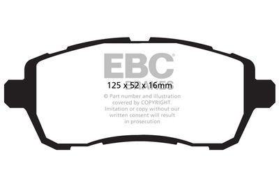 DPX2002 EBC Brakes Комплект тормозных колодок, дисковый тормоз