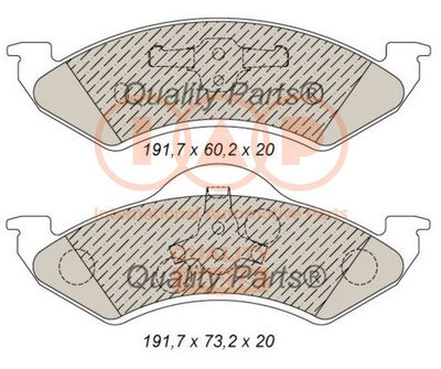 70400024 IAP QUALITY PARTS Комплект тормозных колодок, дисковый тормоз