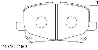 KD2748 ASIMCO Комплект тормозных колодок, дисковый тормоз