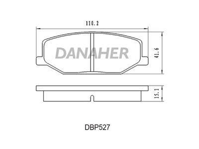 DBP527 DANAHER Комплект тормозных колодок, дисковый тормоз