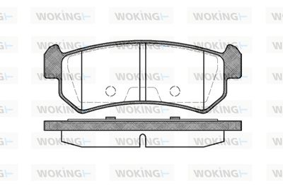 P1148300 WOKING Комплект тормозных колодок, дисковый тормоз
