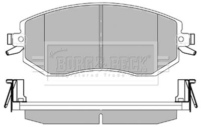 BBP2426 BORG & BECK Комплект тормозных колодок, дисковый тормоз