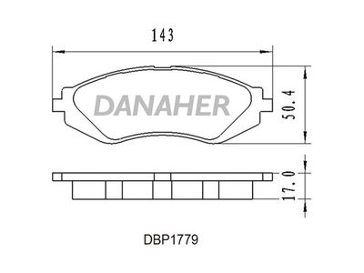 DBP1779 DANAHER Комплект тормозных колодок, дисковый тормоз