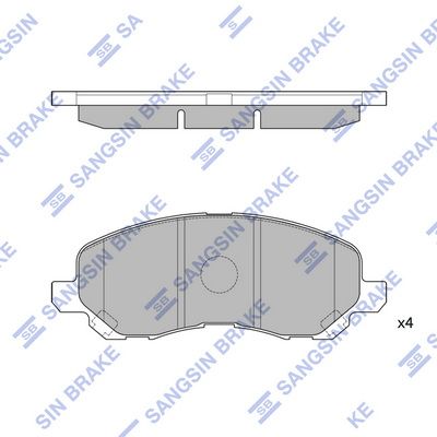 SP1360 Hi-Q Комплект тормозных колодок, дисковый тормоз