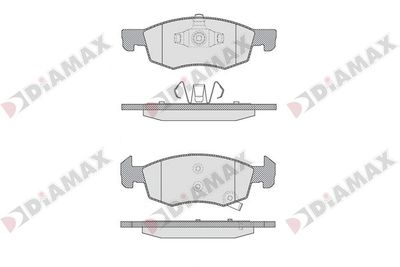 N09853 DIAMAX Комплект тормозных колодок, дисковый тормоз