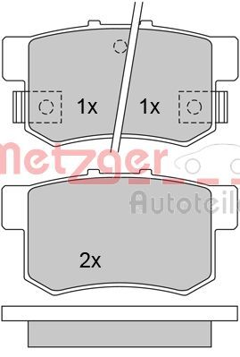 1170213 METZGER Комплект тормозных колодок, дисковый тормоз