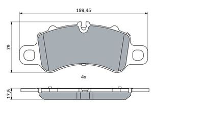 0986424847 BOSCH Комплект тормозных колодок, дисковый тормоз