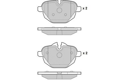 121449 E.T.F. Комплект тормозных колодок, дисковый тормоз