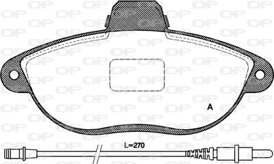 BPA060202 OPEN PARTS Комплект тормозных колодок, дисковый тормоз