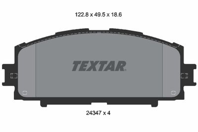 2434701 TEXTAR Комплект тормозных колодок, дисковый тормоз