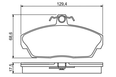 0986495228 BOSCH Комплект тормозных колодок, дисковый тормоз