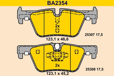 BA2354 BARUM Комплект тормозных колодок, дисковый тормоз