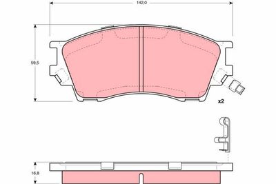 GDB3230 TRW Комплект тормозных колодок, дисковый тормоз