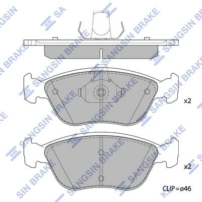 SP4256 Hi-Q Комплект тормозных колодок, дисковый тормоз